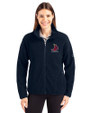 St. Louis Cardinals Cooperstown Cutter & Buck Cascade Eco Fleece Womens Full Zip Jacket Navy Blue Front