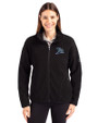 Tampa Bay Rays Cooperstown Cutter & Buck Cascade Eco Fleece Womens Full Zip Jacket Black Front