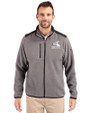 Chicago White Sox Cooperstown Cutter & Buck Cascade Eco Fleece Mens Full Zip Jacket Elemental Grey/Black Front