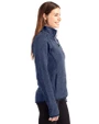 Minnesota Twins Cooperstown Cutter & Buck Mainsail Sweater-Knit Womens Full Zip Jacket Liberty Navy Heather Side