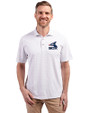 Chicago White Sox Cooperstown Cutter & Buck Virtue Eco Pique Tile Print Recycled Mens Big & Tall Polo White Front