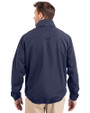 San Diego Padres Cooperstown Cutter & Buck Charter Eco Knit Recycled Big & Tall Full-Zip Jacket Navy Blue Back