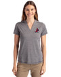 St. Louis Cardinals Cooperstown Cutter & Buck Forge Eco Heathered Stretch Womens Blade Top Charcoal Heather Front