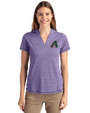Arizona Diamondbacks Cooperstown Cutter & Buck Forge Eco Heathered Stretch Womens Blade Top College Purple Heather Front