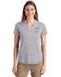 Milwaukee Brewers Cooperstown Cutter & Buck Forge Eco Heathered Stretch Womens Blade Top Polished Heather Front