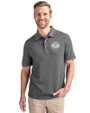 Milwaukee Brewers Cooperstown Cutter & Buck Advantage Eco Tri-Blend Pique Mens Big and Tall Polo Elemental Grey Front