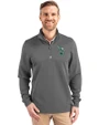 Athletics Cooperstown Cutter & Buck Traverse Stretch Eco Quarter Zip Mens Big and Tall Pullover Elemental Grey Front