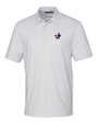 Montreal Expos Cooperstown Cutter & Buck Pike Double Dot Print Stretch Mens Polo White Mannequin