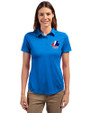 Montreal Expos Cooperstown Cutter & Buck Prospect Eco Textured Stretch Recycled Womens Short Sleeve Polo Digital Front