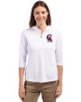 Los Angeles Angels Cooperstown Cutter & Buck Virtue Eco Pique Recycled Half Zip Pullover Womens Hoodie White Front