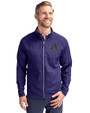 Arizona Diamondbacks Cooperstown Cutter & Buck Adapt Eco Knit Hybrid Recycled Mens Full Zip Jacket College Purple Front