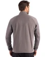 San Diego Padres Cooperstown Cutter & Buck Adapt Eco Knit Hybrid Recycled Mens Full Zip Jacket Elemental Grey Back