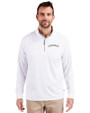 Colorado Rockies Cooperstown Cutter & Buck Adapt Eco Knit Stretch Recycled Mens Quarter Zip Pullover White Front