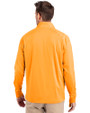 San Diego Padres Cooperstown Cutter & Buck Adapt Eco Knit Stretch Recycled Mens Quarter Zip Pullover Orange Burst Back