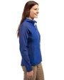Kansas City Royals Cooperstown Cutter & Buck Adapt Eco Knit Hybrid Recycled Womens Full Zip Jacket Tour Blue Side