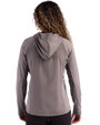 Milwaukee Brewers Cooperstown Cutter & Buck Adapt Eco Knit Hybrid Recycled Womens Full Zip Jacket Elemental Grey Back