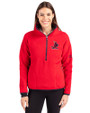 St. Louis Cardinals Cooperstown Cutter & Buck Cascade Eco Fleece Womens Pullover Jacket Red/Navy Blue Front
