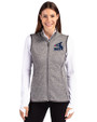 Chicago White Sox Cooperstown Cutter & Buck Mainsail Sweater Knit Womens Full Zip Vest Polished Heather Front