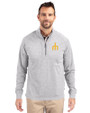 Seattle Mariners Cooperstown Cutter & Buck Adapt Eco Knit Heather Mens Quarter Zip Pullover Polished Heather Front