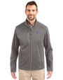 New York Mets Cooperstown Cutter & Buck Evoke Softshell Recycled Full Zip Mens Jacket Elemental Grey Front