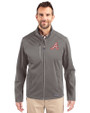 Atlanta Braves Cooperstown Cutter & Buck Evoke Softshell Recycled Full Zip Mens Jacket Elemental Grey Front