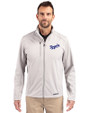 Kansas City Royals Cooperstown Cutter & Buck Evoke Softshell Recycled Full Zip Mens Jacket CONCRETE Front
