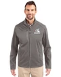 Chicago White Sox Cooperstown Cutter & Buck Evoke Softshell Recycled Full Zip Mens Jacket Elemental Grey Front