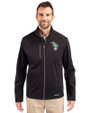 Athletics Cooperstown Cutter & Buck Evoke Softshell Recycled Full Zip Mens Jacket Black Front