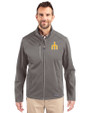 Seattle Mariners Cooperstown Cutter & Buck Evoke Softshell Recycled Full Zip Mens Jacket Elemental Grey Front