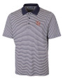 Washington Nationals Cooperstown Cutter & Buck Forge Tonal Stripe Stretch Mens Big and Tall Polo Liberty Navy Mannequin