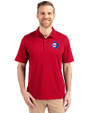 Texas Rangers Cooperstown Cutter & Buck Forge Stretch Mens Big & Tall Polo Cardinal Red Front