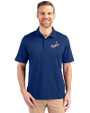 Los Angeles Dodgers Cooperstown Cutter & Buck Forge Stretch Mens Big & Tall Polo Tour Blue Front