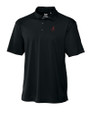 Alabama Crimson Tide Alumni Cutter & Buck CB Drytec Genre Textured Solid Mens Big and Tall Polo Black Mannequin