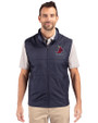 St. Louis Cardinals Cooperstown Cutter & Buck Stealth Hybrid Quilted Mens Big and Tall Windbreaker Vest Liberty Navy Front