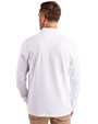 Kansas City Royals Cooperstown Cutter & Buck Advantage Eco Tri-Blend Pique Mens Big and Tall Long Sleeve Polo White Back