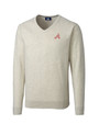 Atlanta Braves Cooperstown Cutter & Buck Lakemont Tri-Blend Mens Big and Tall V-Neck Pullover Sweater OMH_MANN_HG 1