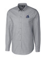 Chicago White Sox Cooperstown Cutter & Buck Stretch Oxford Mens Big and Tall Long Sleeve Dress Shirt Charcoal Mannequin