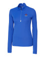 Toronto Blue Jays Cooperstown Cutter & Buck Traverse Stretch Eco Quarter Zip Womens Pullover Chelan Blue Mannequin