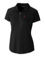 Alabama Crimson Tide Alumni Cutter & Buck Forge Stretch Womens Short Sleeve Polo Black Mannequin