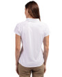 Colorado Rockies Cooperstown Cutter & Buck Forge Stretch Womens Short Sleeve Polo White Back