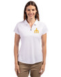 Seattle Mariners Cooperstown Cutter & Buck Forge Stretch Womens Short Sleeve Polo White Front