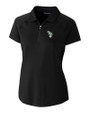 Athletics Cooperstown Cutter & Buck Forge Stretch Womens Short Sleeve Polo Black Mannequin
