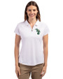 Athletics Cooperstown Cutter & Buck Forge Stretch Womens Short Sleeve Polo White Front