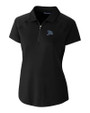 Tampa Bay Rays Cooperstown Cutter & Buck Forge Stretch Womens Short Sleeve Polo Black Mannequin