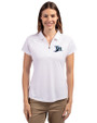 Tampa Bay Rays Cooperstown Cutter & Buck Forge Stretch Womens Short Sleeve Polo White Front