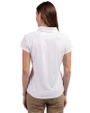 Chicago Cubs Cooperstown Cutter & Buck Forge Stretch Womens Short Sleeve Polo White Back
