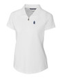 Chicago Cubs Cooperstown Cutter & Buck Forge Stretch Womens Short Sleeve Polo White Mannequin