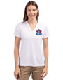 Toronto Blue Jays Cooperstown Cutter & Buck Forge Eco Heathered Stretch Womens Blade Top White Front