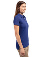 Kansas City Royals Cooperstown Cutter & Buck Advantage Eco Tri-Blend Pique Womens Polo Tour Blue Side