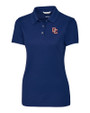 Washington Nationals Cooperstown Cutter & Buck Advantage Eco Tri-Blend Pique Womens Polo Indigo Mannequin